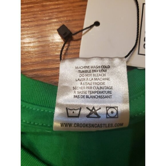 Crooks & Castles T-shirt Men's Size XL Green Logo Short Sleeves Streetwear NWT - Picture 4 of 8